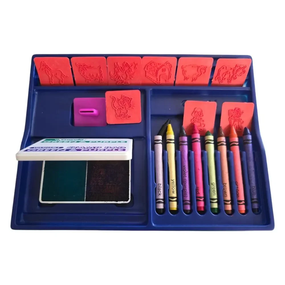 Vintage Crayola Farm Stamper Set Binney Smith Retro 90s